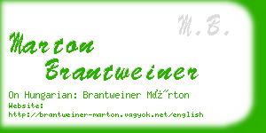 marton brantweiner business card